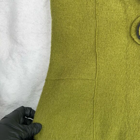 NTCO Nomadic Traders Wool Vest Women's Sz M Asymmetrical Green Fairy Whimsigoth - Picture 10 of 16